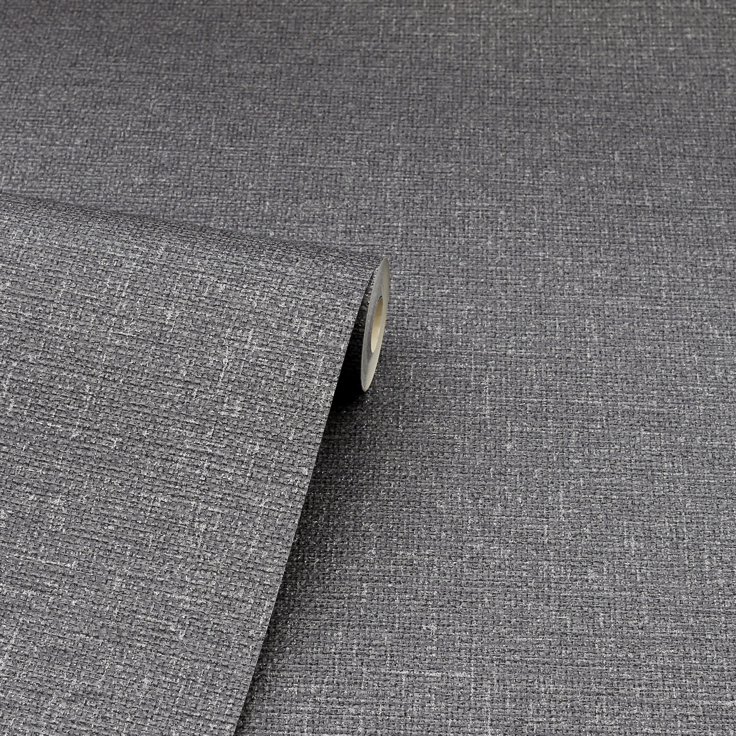 Calico Plain Textured Wallpaper - Gunmetal Image 2
