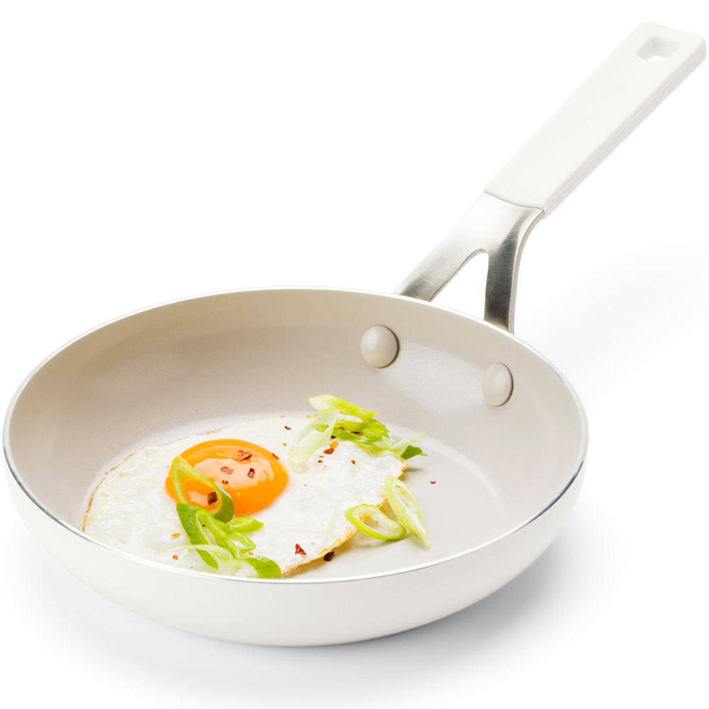 KitchenAid 20cm Porcelain White Coloured Aluminium Frying Pan Image 3