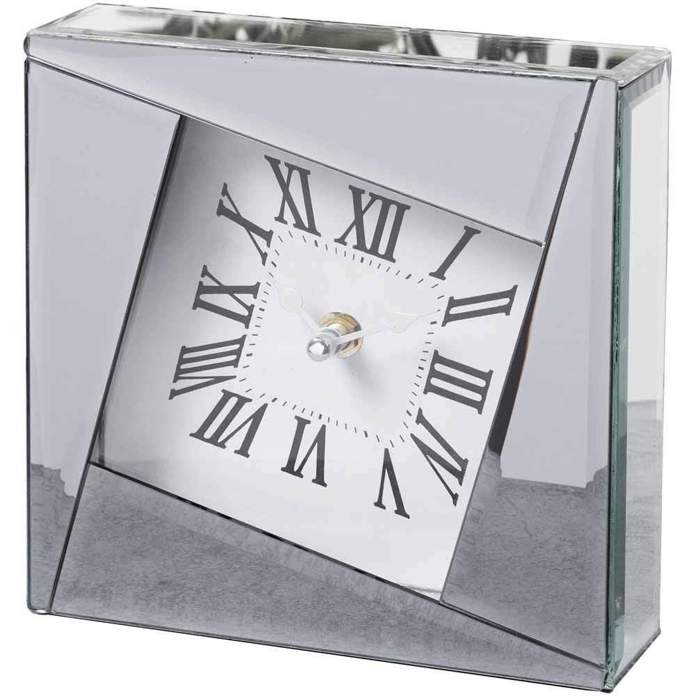 Hestia Mirror Glass Mantel Clock Image