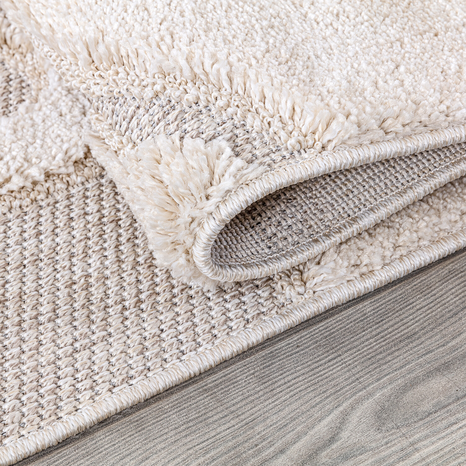 Bailey Abstract Curve Rug  - Grey and Natural / 160cm Image 3