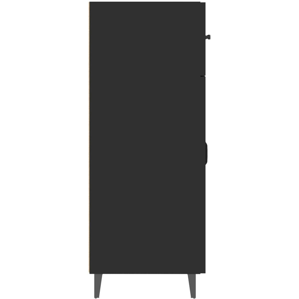 vidaXL 2 Door 2 Drawer Black Sideboard Image 6
