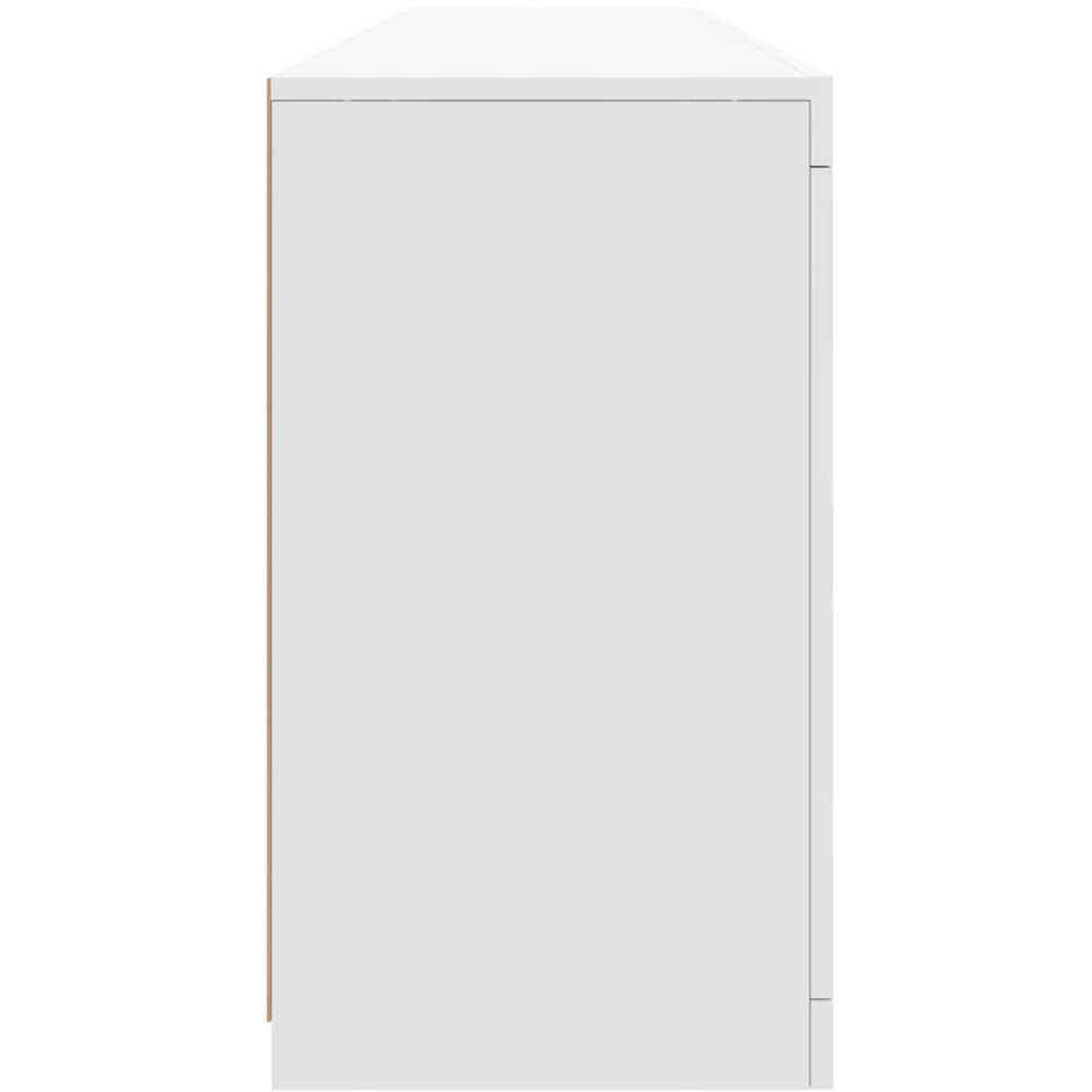 vidaXL 5 Door 6 Shelf White LED Sideboard 3 Piece Image 6
