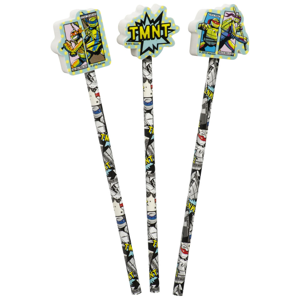 Turtles Pencils and Toppers 3pk Image 1
