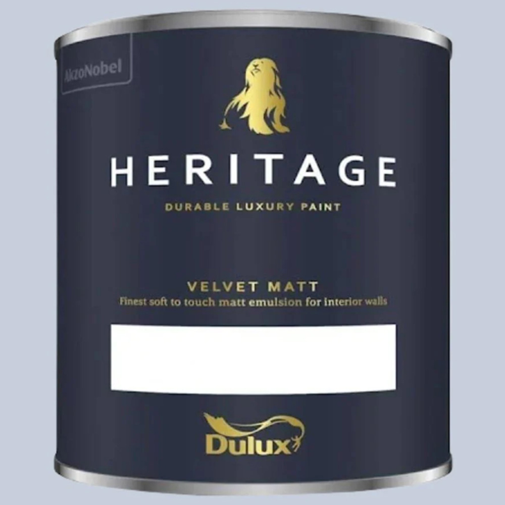 Dulux Heritage Walls and Ceilings Lavender Grey Velvet Matt Emulsion Paint 1L Image 2
