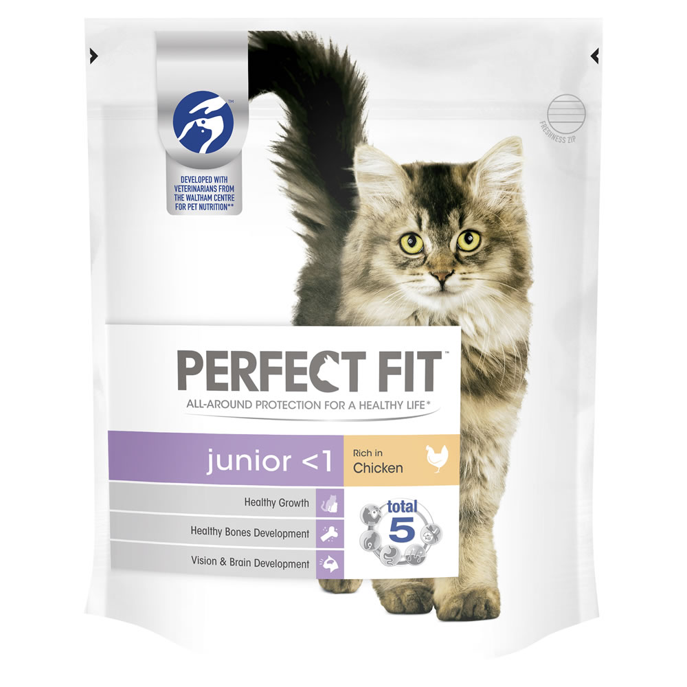 Perfect Fit Complete Chicken Junior Dry Cat Food 750g Image 1