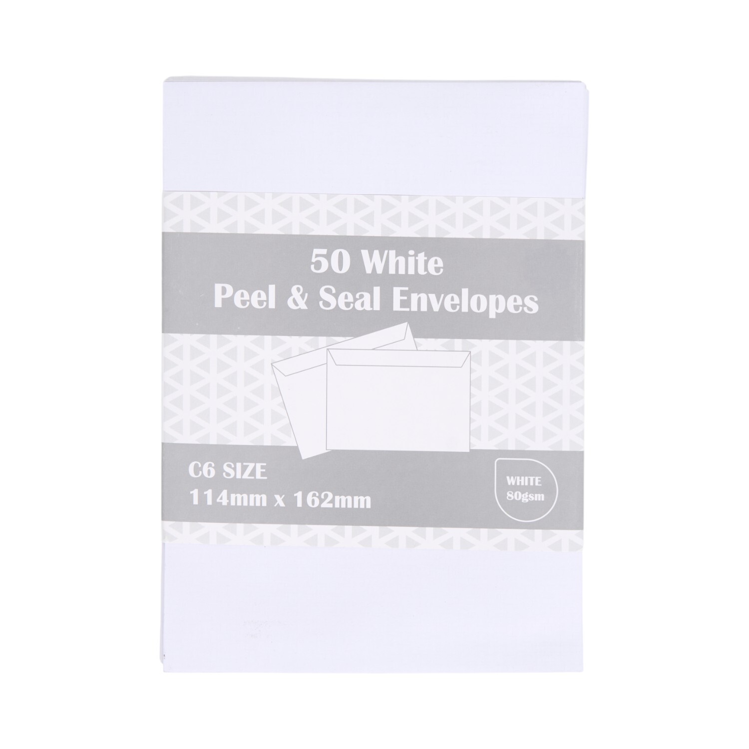 Pack of 50 C6 Self Seal Envelopes White Image 1
