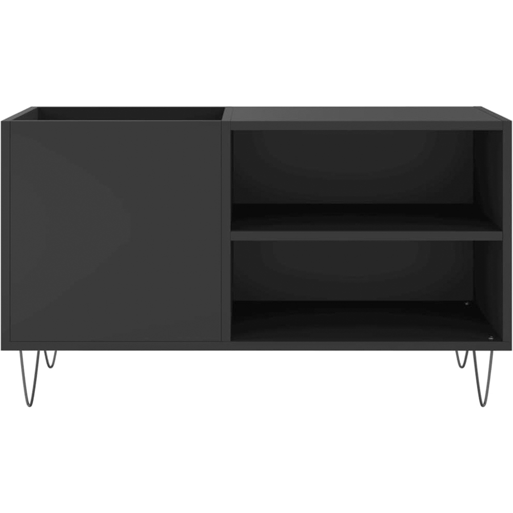 vidaXL 2 Shelf Black Record Cabinet Image 4