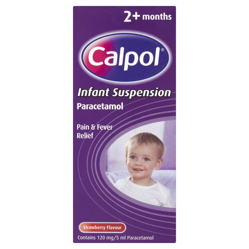 Calpol Infant Paracetamol Suspension Strawberry Flavour 2+ months 100ml Image