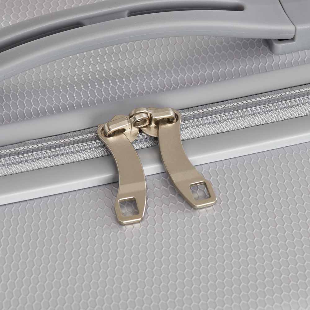 Wilko Hard Shell Silver Suitcase Bundle Image 3