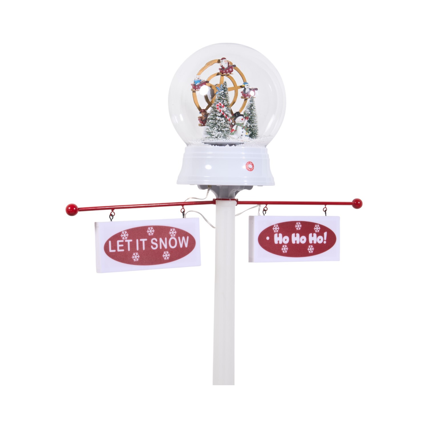 Snowing LED Christmas Lantern White Image 12