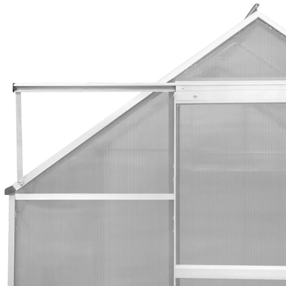 MonsterShop Silver Polycarbonate 6x 8ft Greenhouse Image 5