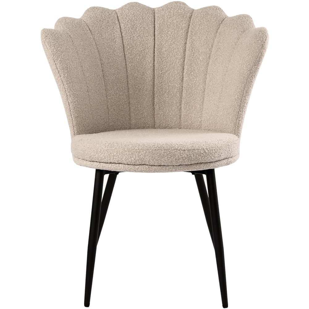 Mini Flora Beige Boucle Accent Chair Image 3