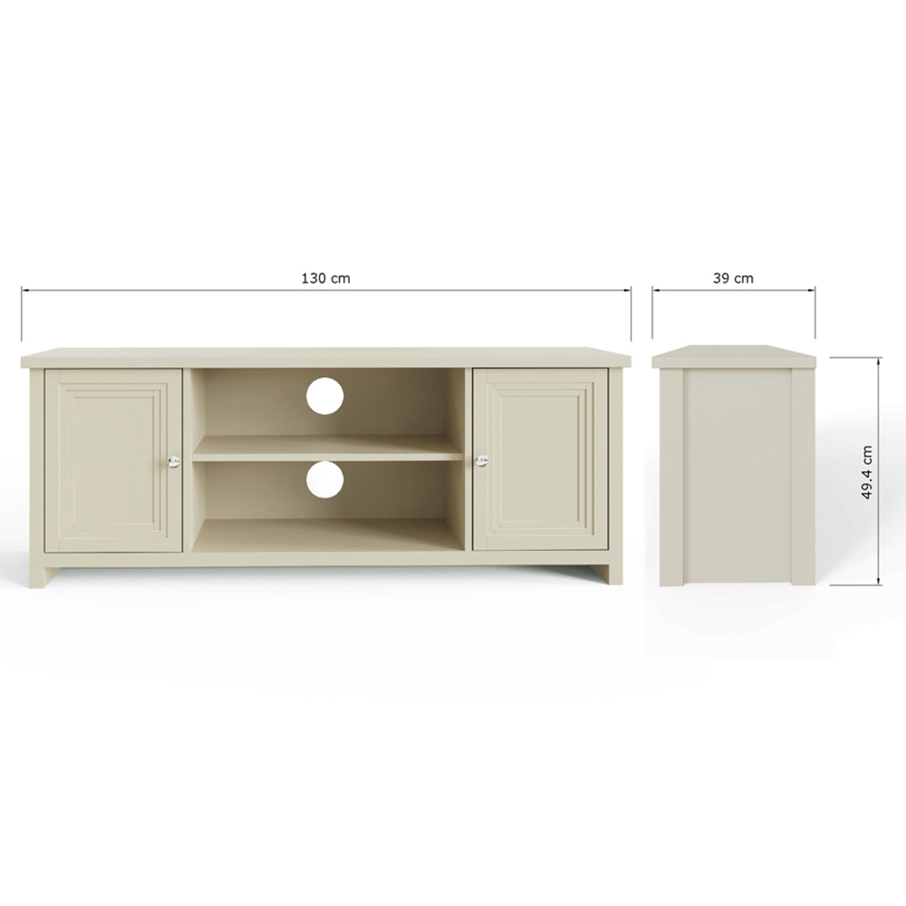 GFW Oakley 2 Door 2 Shelf Stone TV Unit Image 9