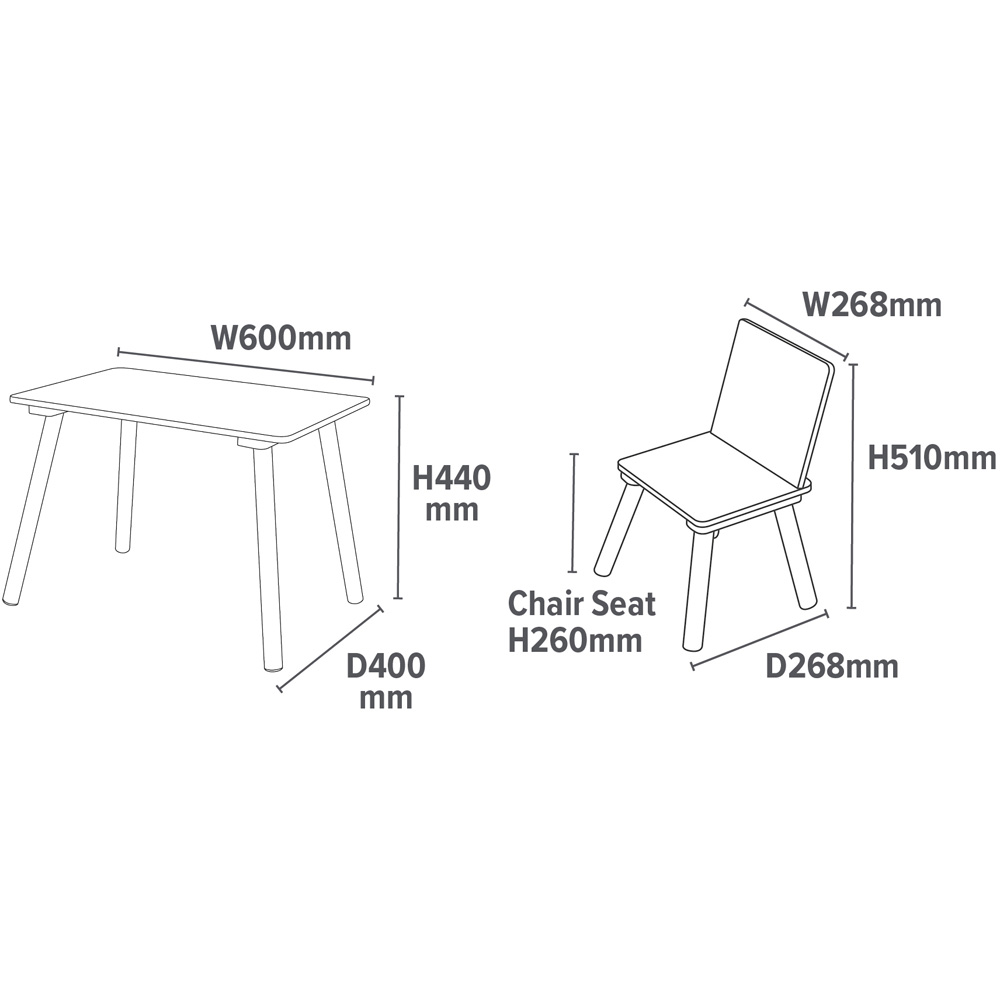 Liberty House Toys Kids Rainbow Table and Chair Set Image 8