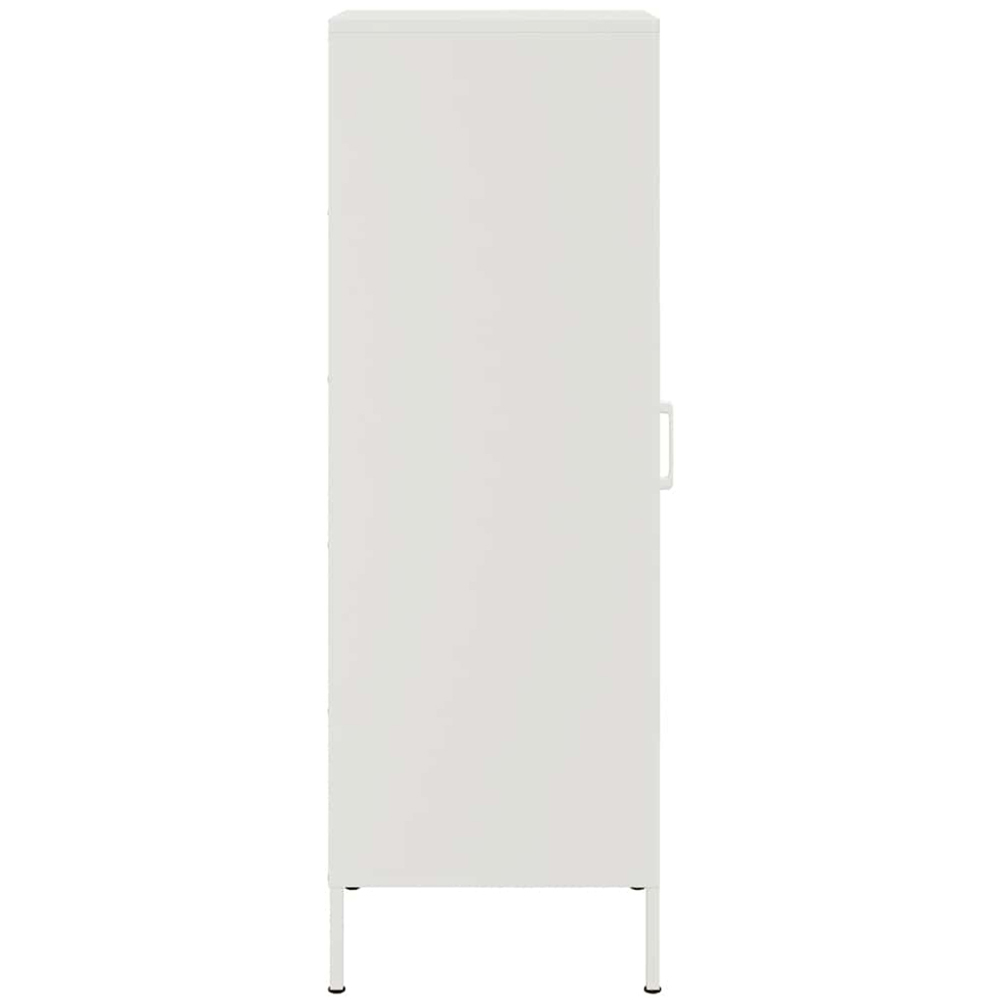 vidaXL Single Door White Steel Highboard Image 7