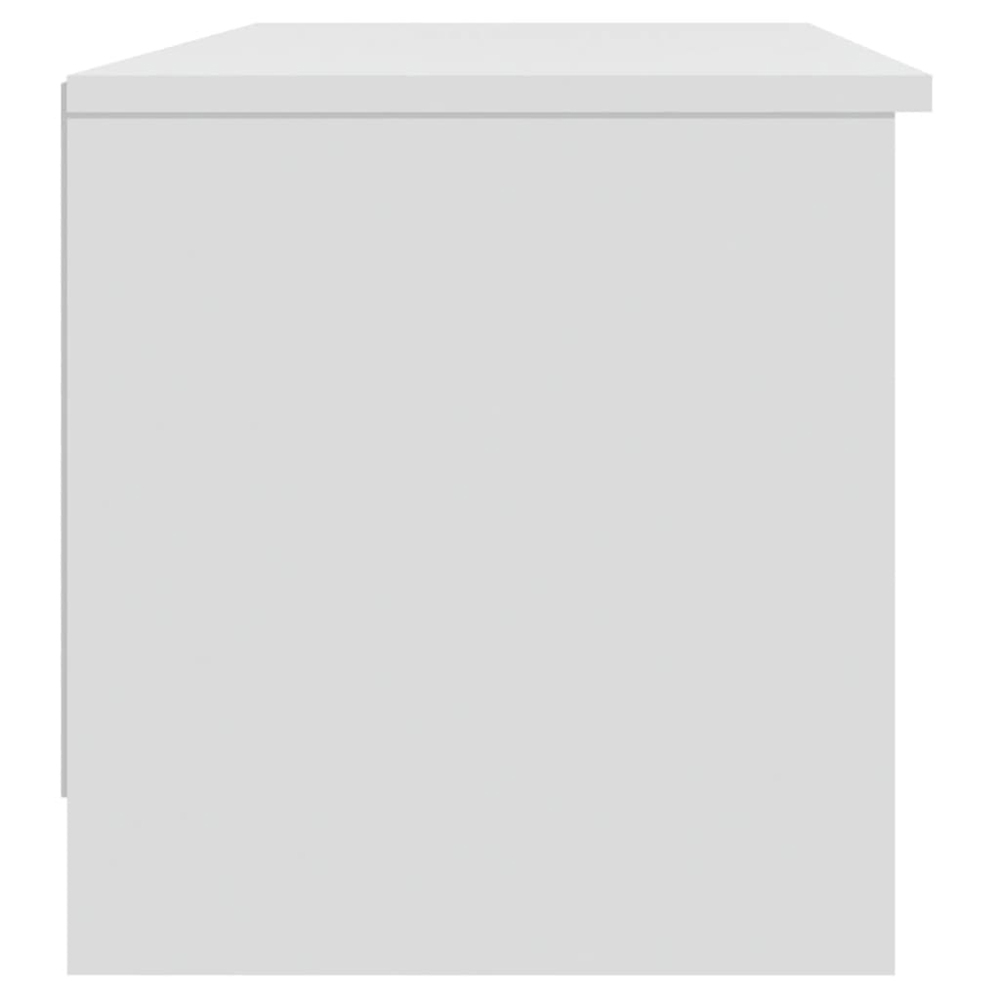vidaXL Single Door 4 Shelf White TV Cabinet Image 5