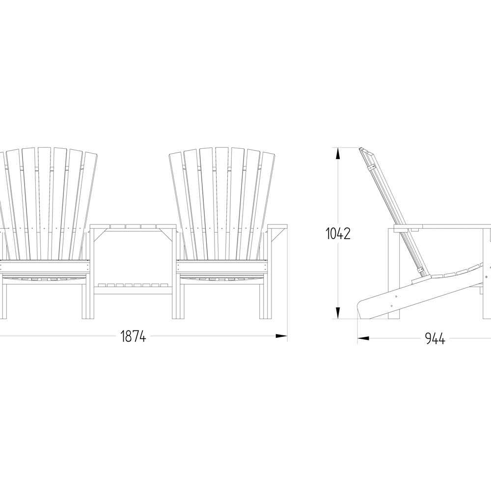 Forest Garden Florida 2 Seater Love Seat Image 7
