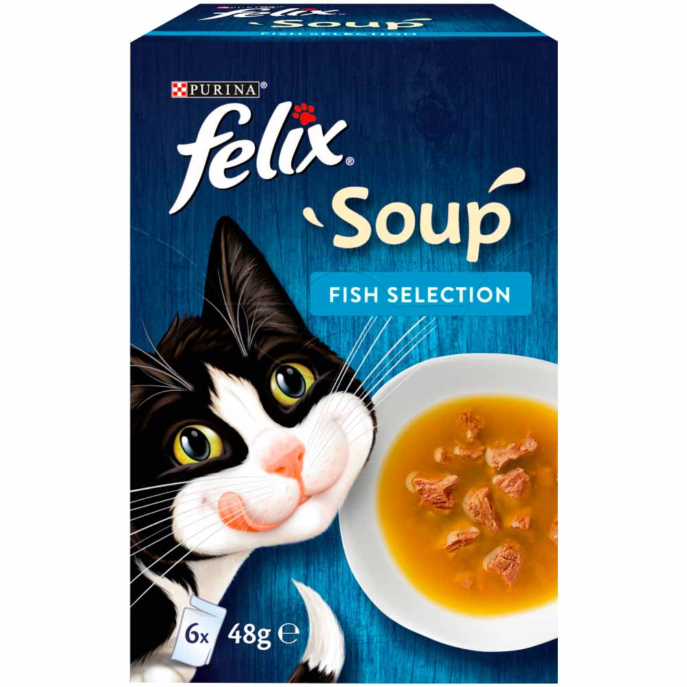 Felix Soup Fish Selection Cat Food 6 x 48g   Image 2