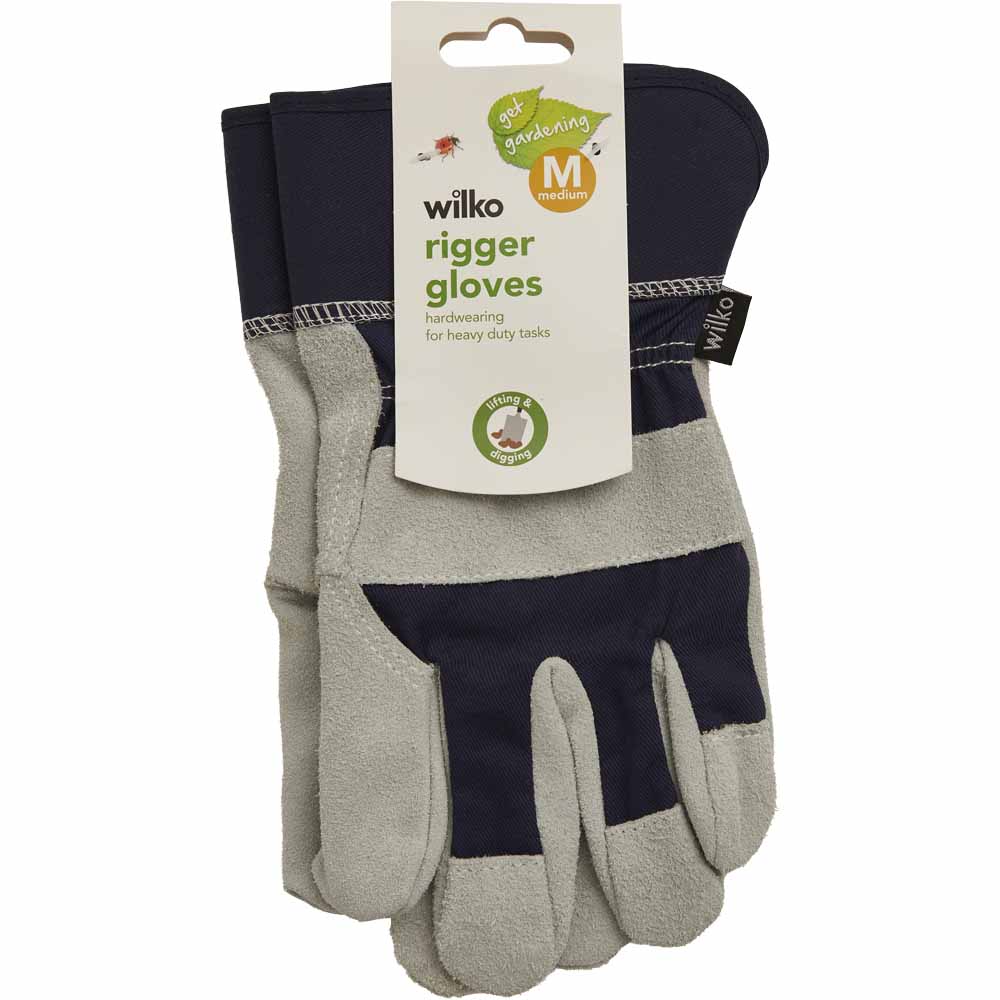 Wilko Medium Rigger Garden Gloves Image 1