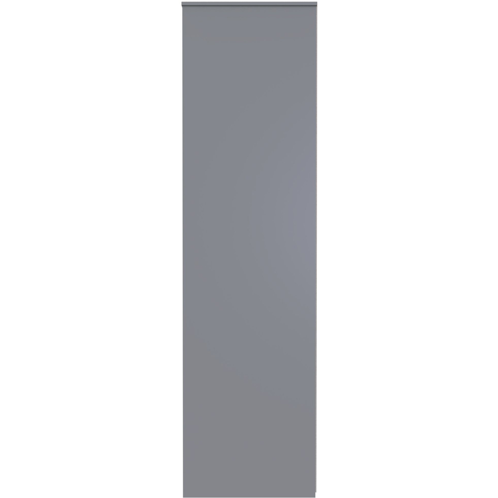 Crowndale Diego 2 Door 2 Drawer Dusk Grey Tall Wardrobe Ready Assembled Image 2