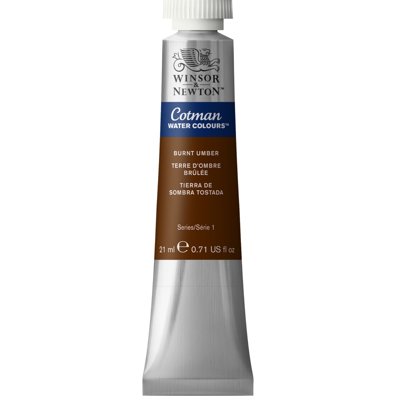 Winsor and Newton Cotman Watercolour Paint 21ml - Burnt Umber Image 1