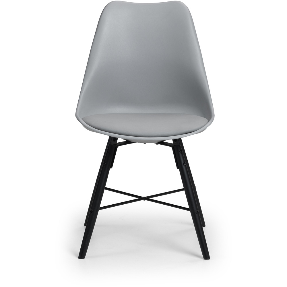 Julian Bowen Kari Set of 2 Grey and Black Dining Chair Image 4
