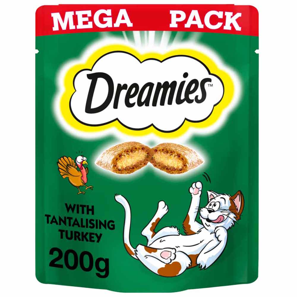 Dreamies Tantalising Turkey Cat Treats Mega Pack 200g Image 1