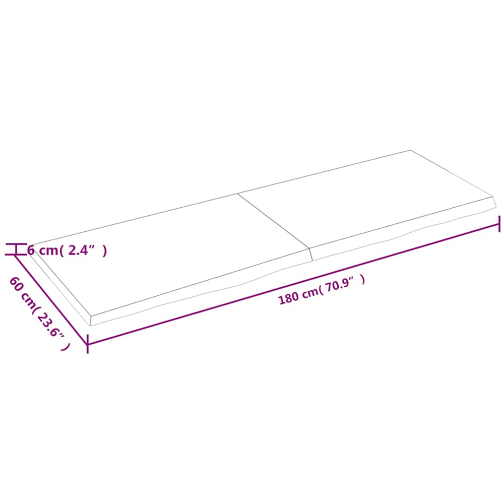 vidaXL 180cm Dark Brown Foldable Floating Wall Shelf Image 6