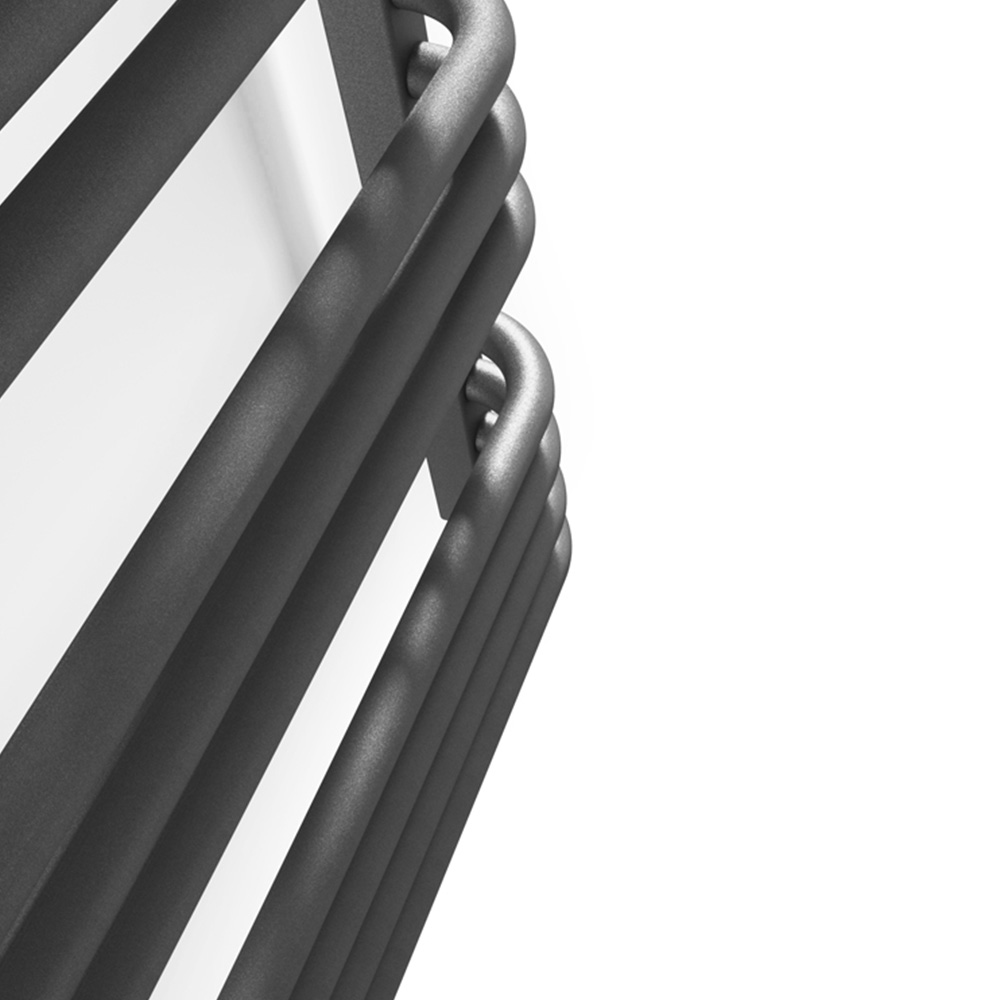 Terma Alex Modern Grey Heated Towel Rail 760 x 500mm Image 6