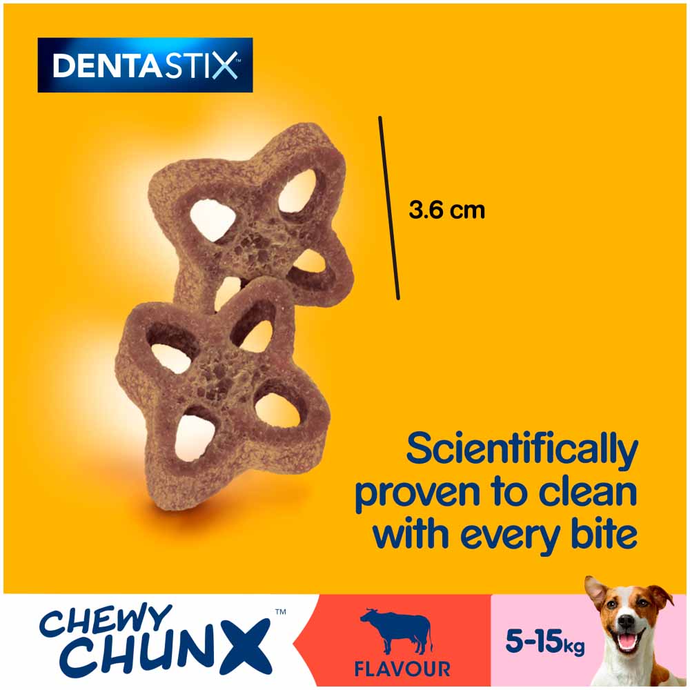 Pedigree Dentastix Chewy Chunx Mini Beef Dog Treats 68g Image 9