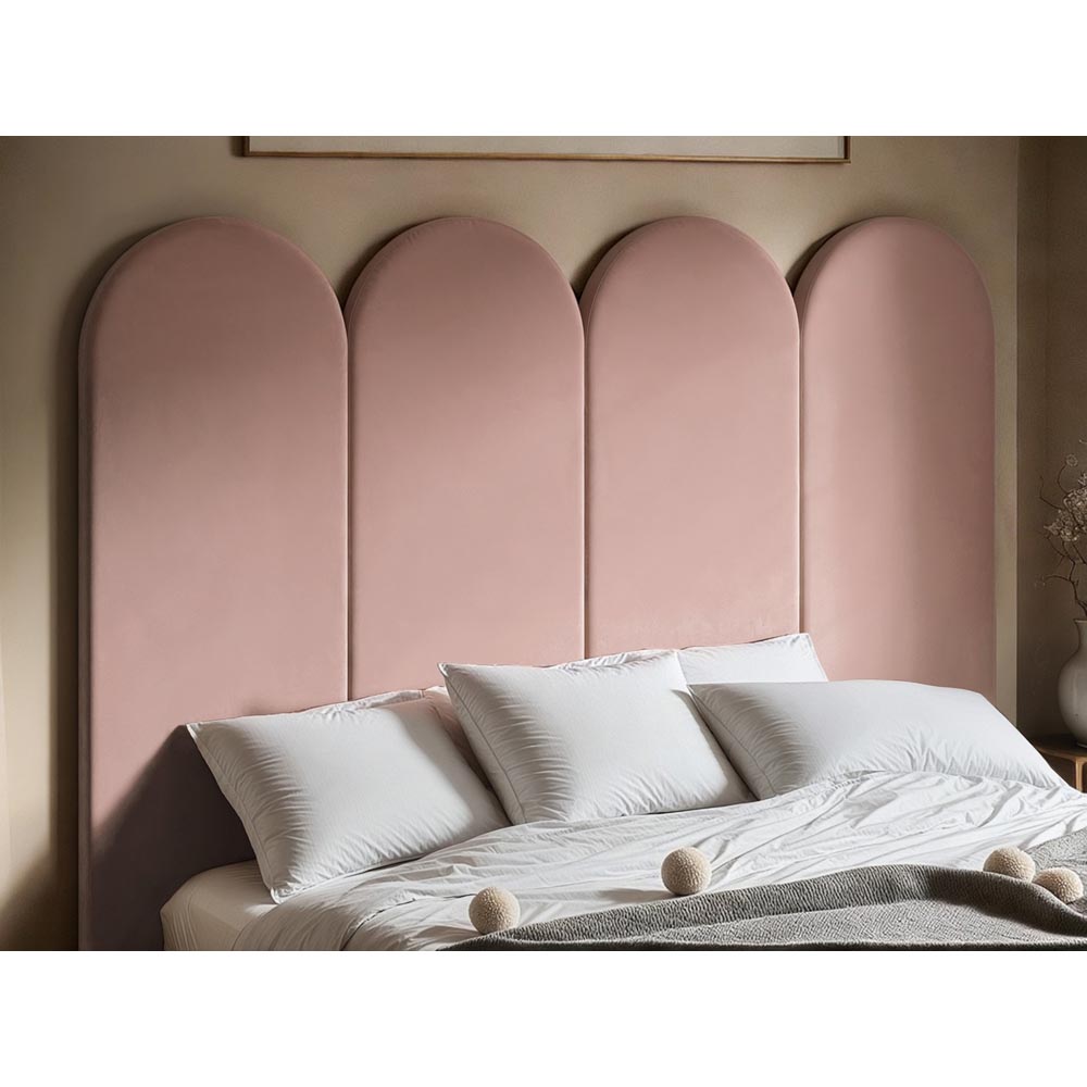 Solace+Co Cirrus Pink Velvet Headboard Panel Image 7