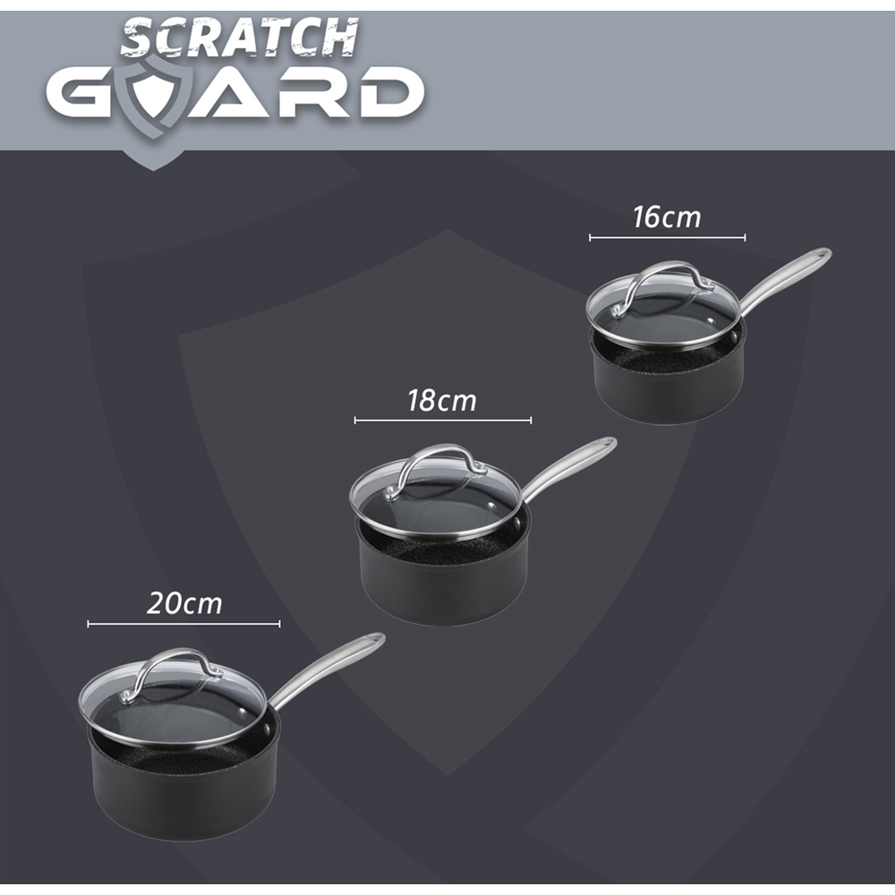 Prestige 3 Piece Scratch Guard Aluminium Saucepan Set Image 7