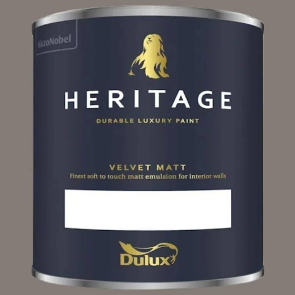 Dulux Heritage Walls and Ceilings Mud Lark Velvet Matt Emulsion Paint 1L Image 2