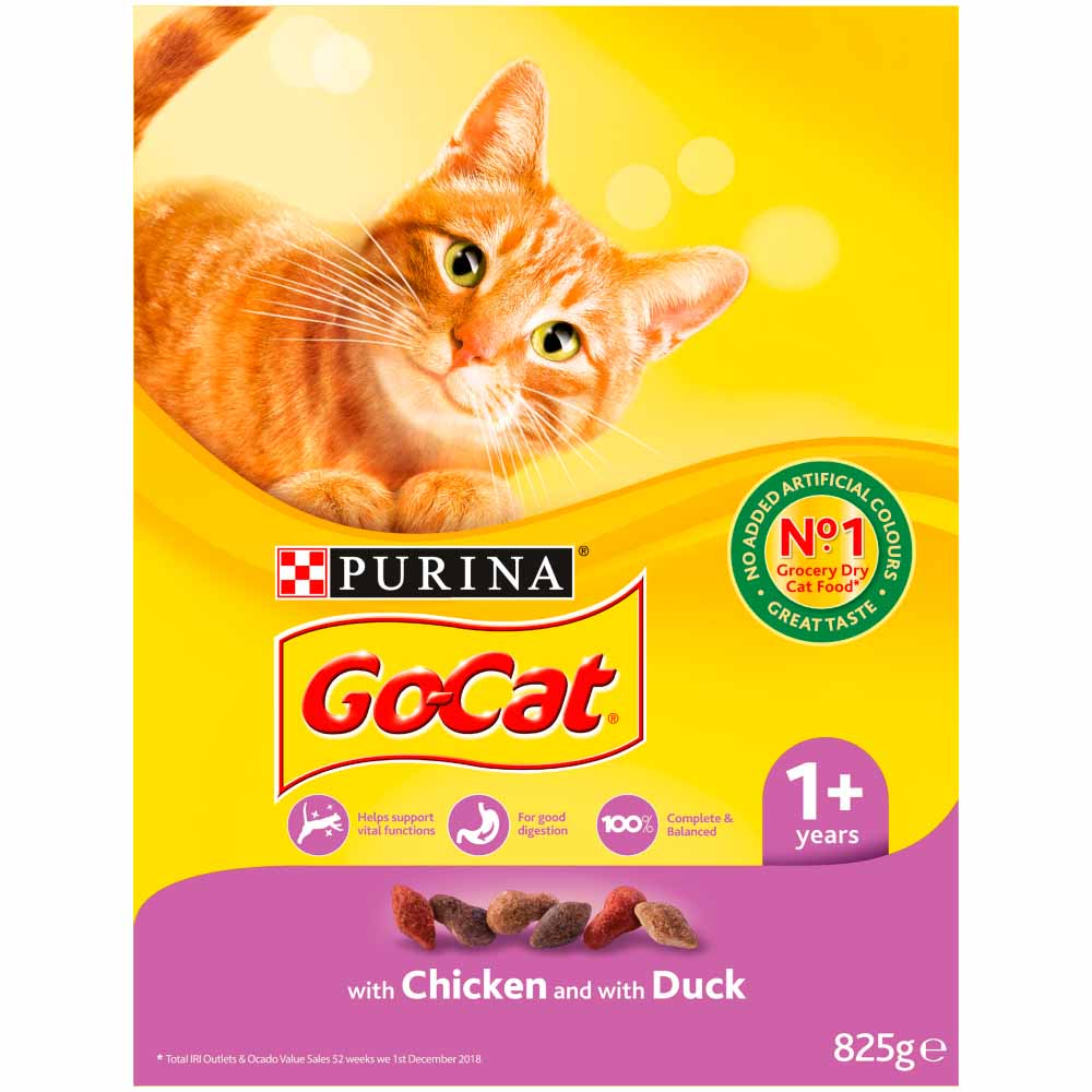 Go-Cat Adult Dry Cat Food Chicken and Duck 825g Image 2