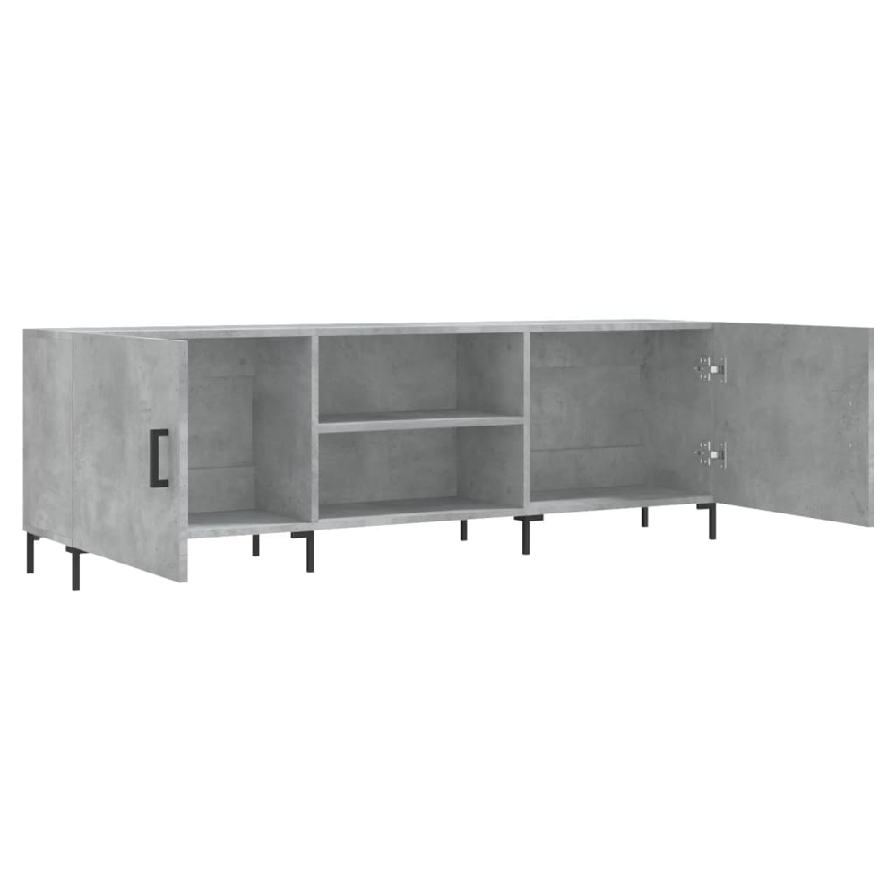 vidaXL 2 Door 2 Shelf Concrete Grey TV Cabinet Image 6