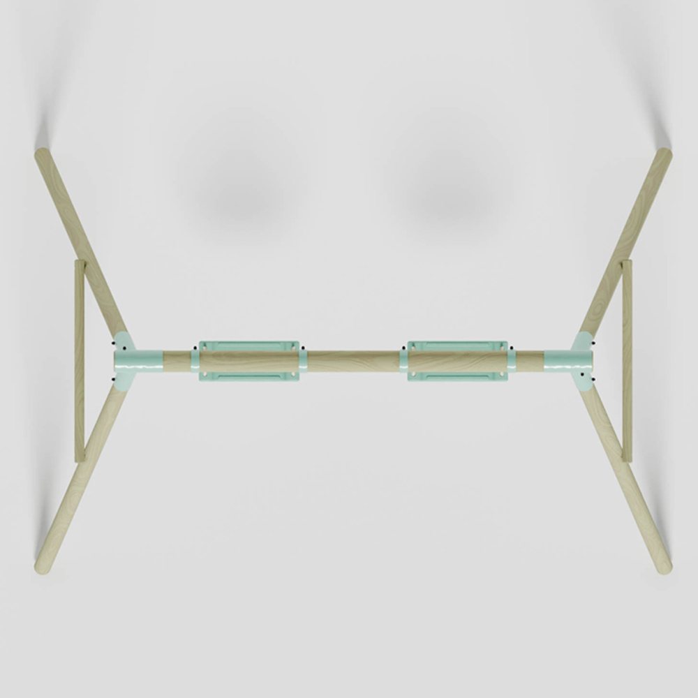 Mercia Wooden Round Pole Double Swing Set Image 6