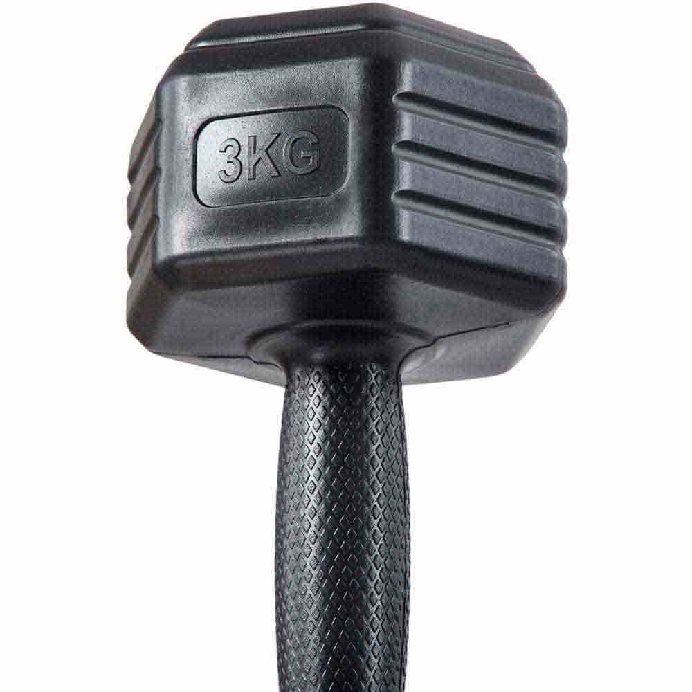 H&O Direct Black Hexagonal Dumbbell with Non-Slip Grip 3kg 2 Pack Image 3