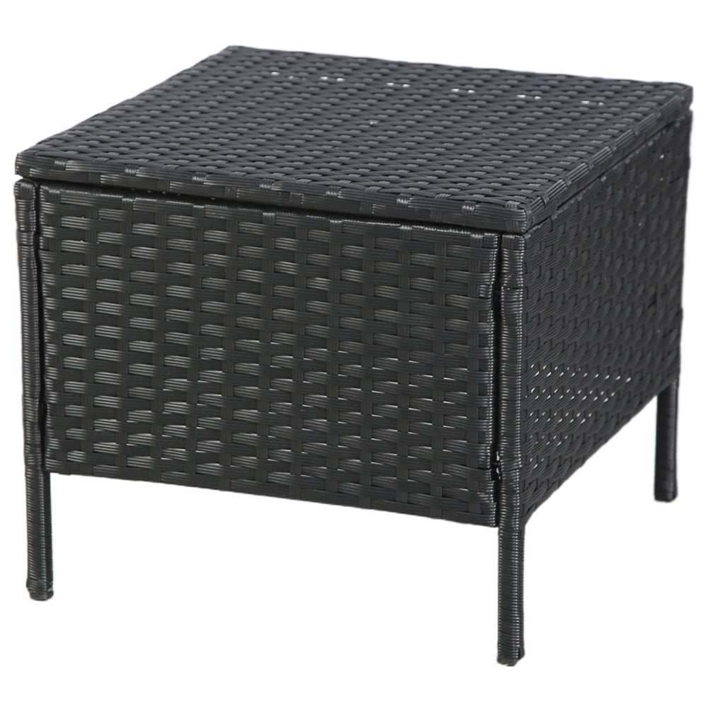 Home Garden Direct Thalia 8 Seater Black Rattan Corner Sofa Set with Polywood Table Image 6
