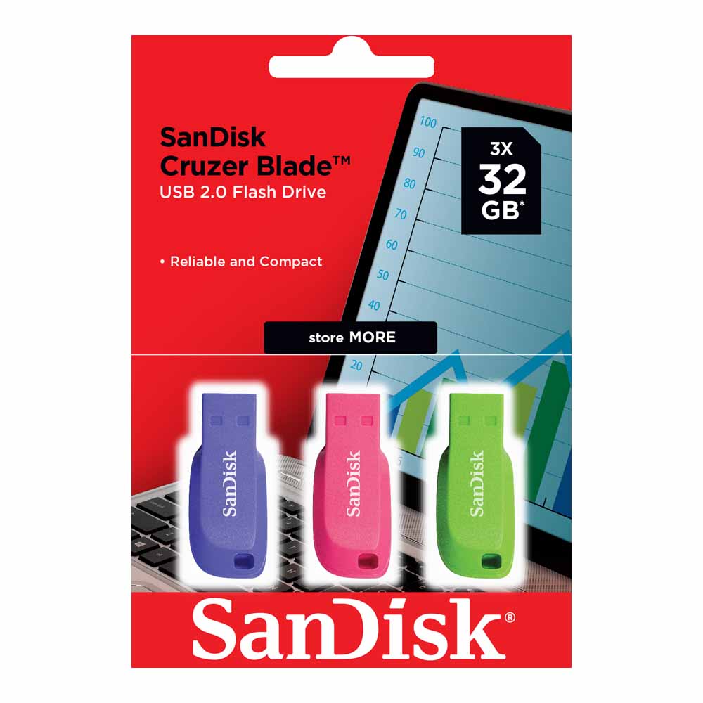SanDisk Cruzer Blade USB 32GB 3 pack Image