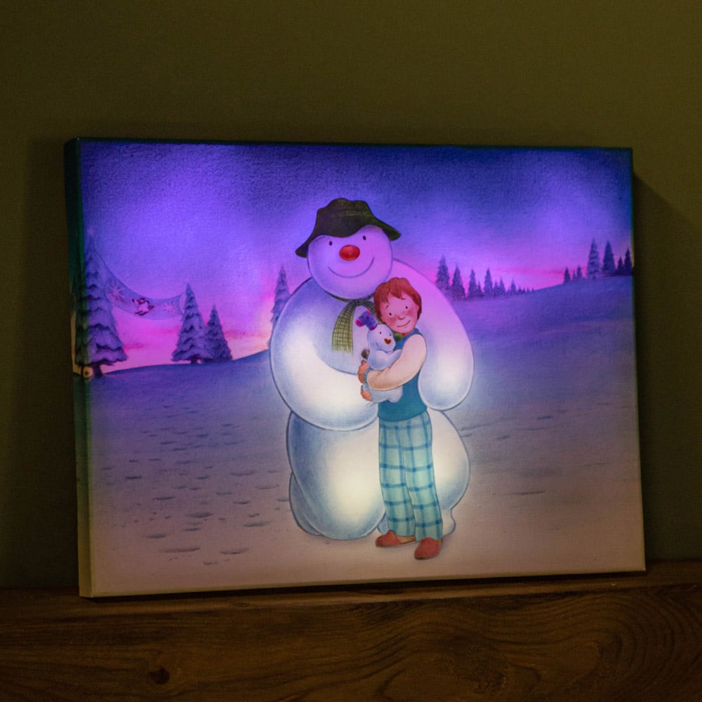 Samuel Alexander Snowman Snowdog and Billy Canvas Colour Change Wall Art 30 x 40cm Image 5