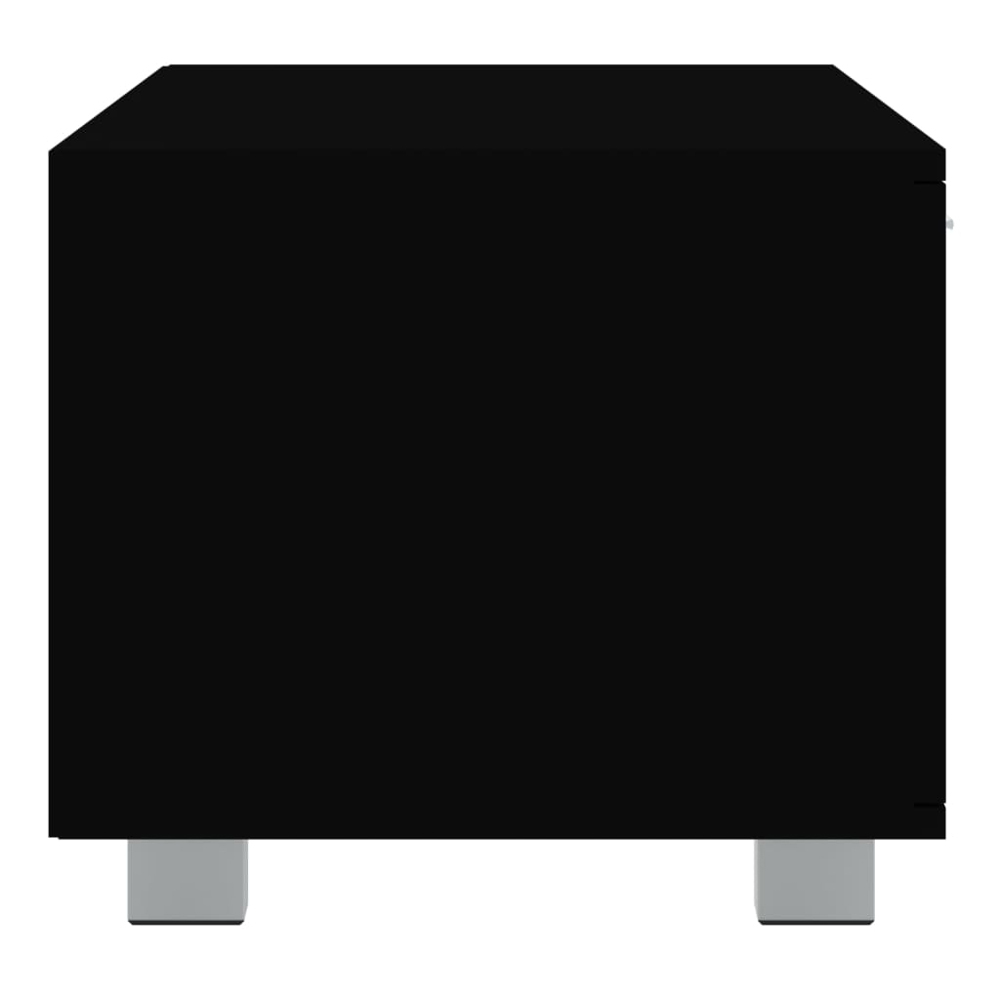 vidaXL 2 Door 2 Shelf Black TV Cabinet Image 6