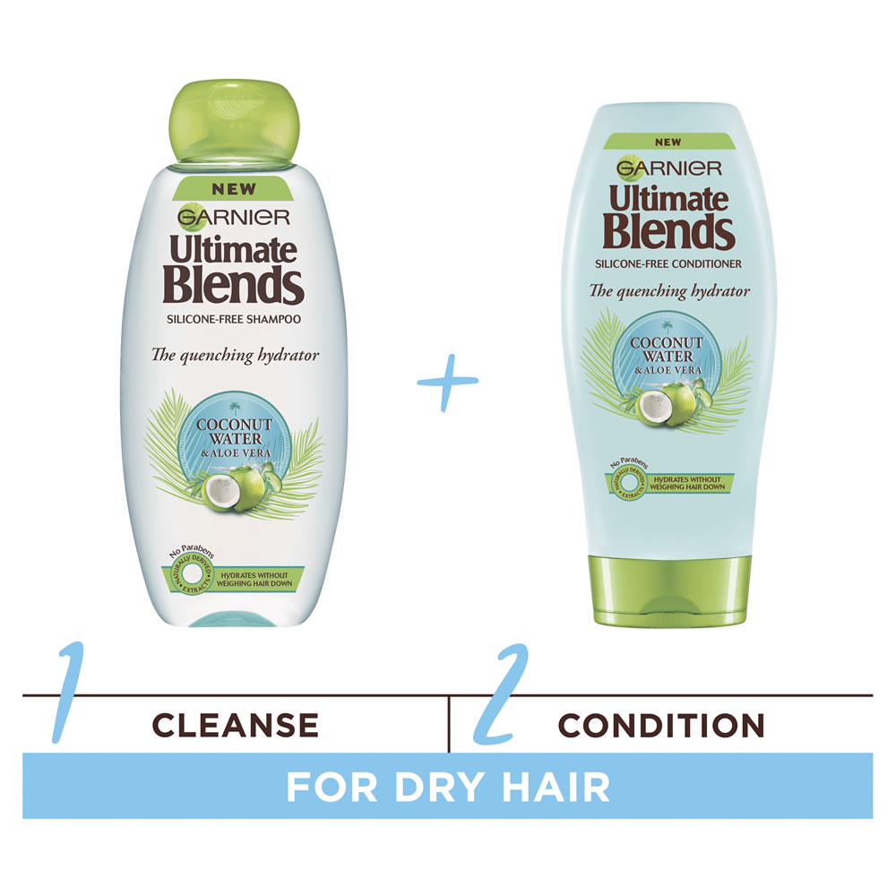 Garnier Ultimate Blends Coconut Water Shampoo for Dry Hair 360ml Image 4