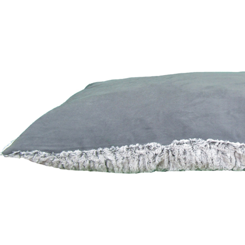 Snug & Cosy Large Grey Novara Pet Lounger Bed Image 2