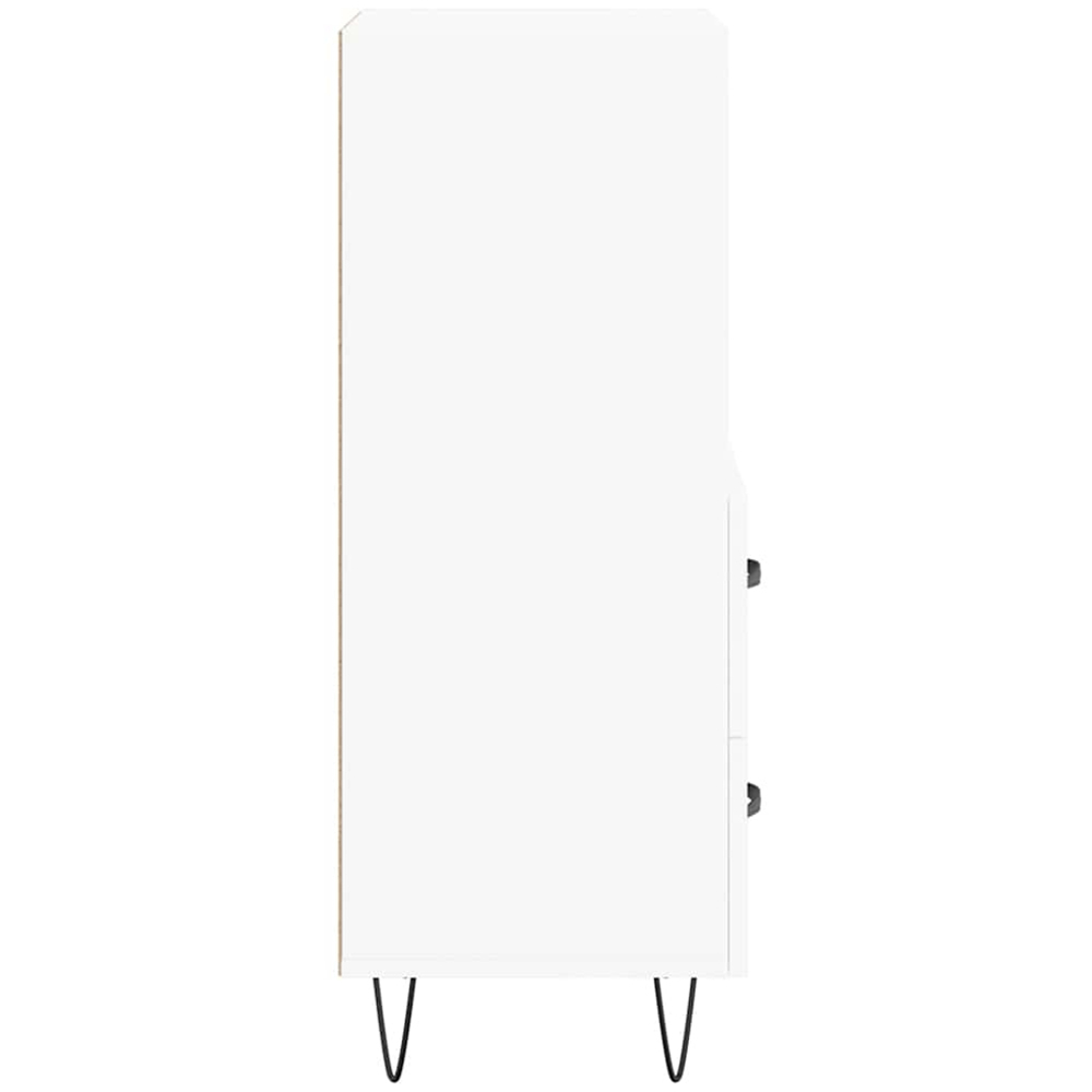 vidaXL 2 Door 2 Shelf White Sideboard Image 7