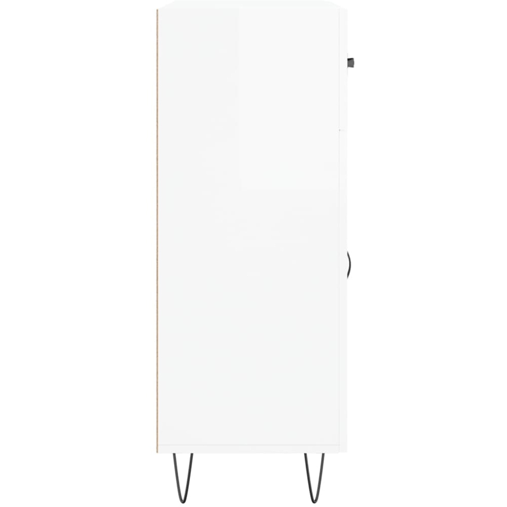 vidaXL 2 Door 2 Drawer White Sideboard Image 7