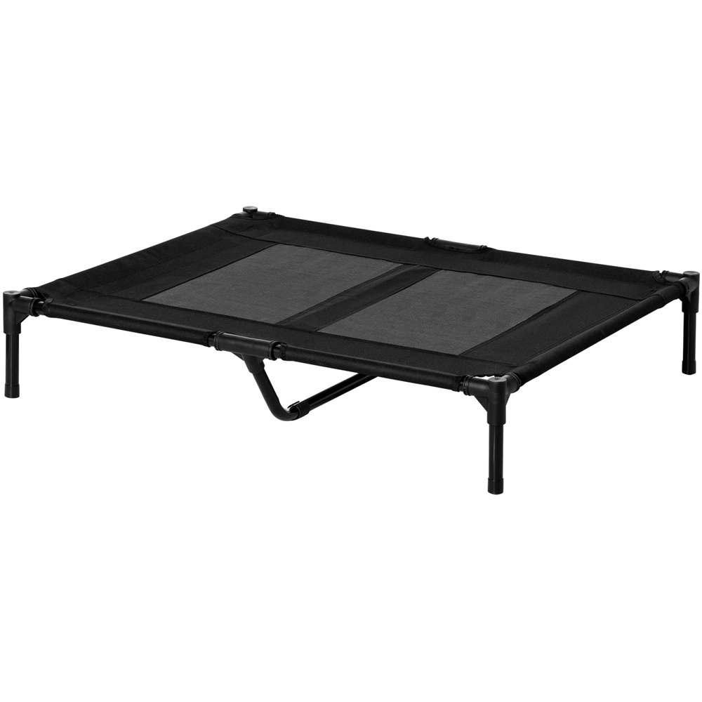 PawHut 92cm Black Elevated Pet Bed Image 1