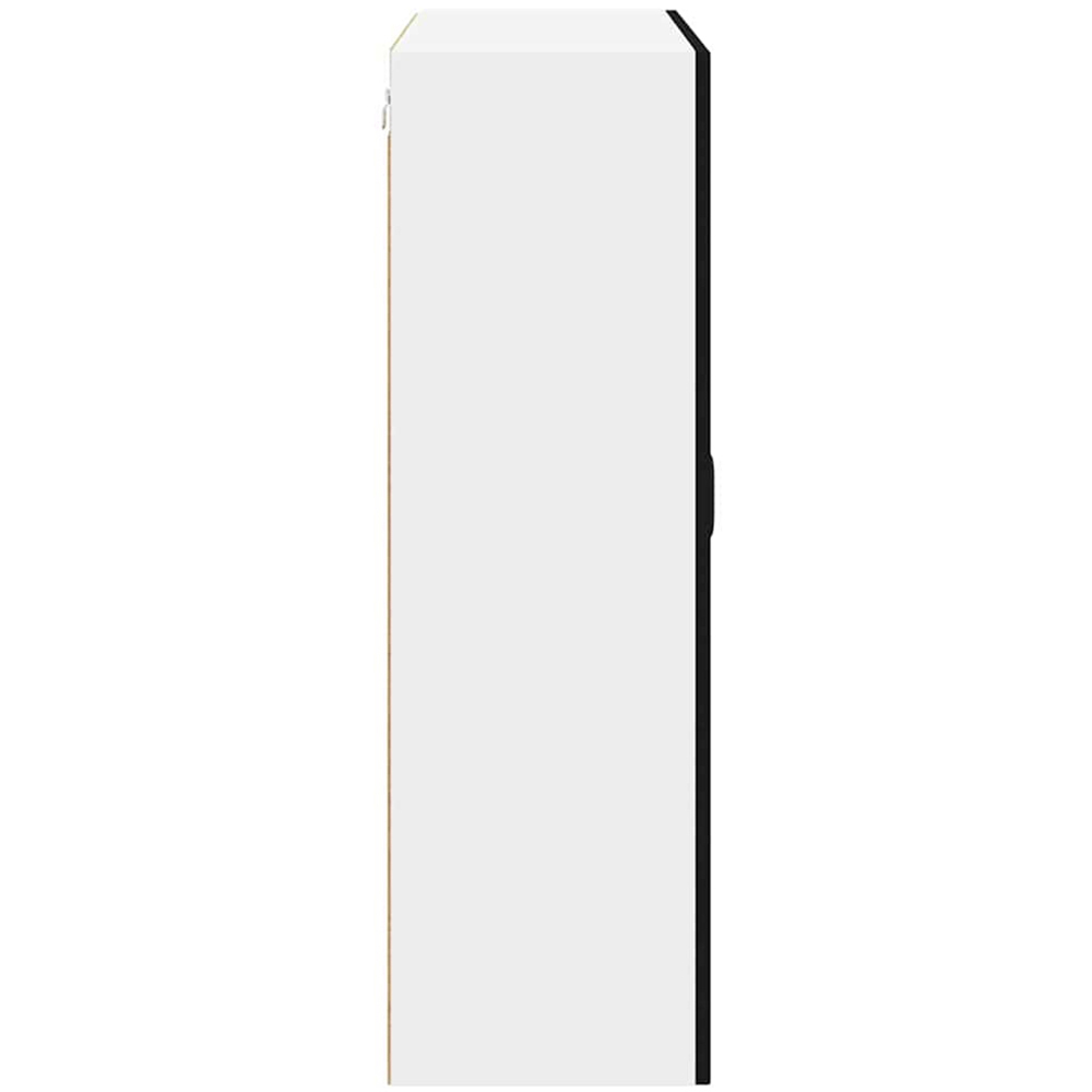 vidaXL 2 Glass Door Black Kitchen Wall Cabinet Image 6