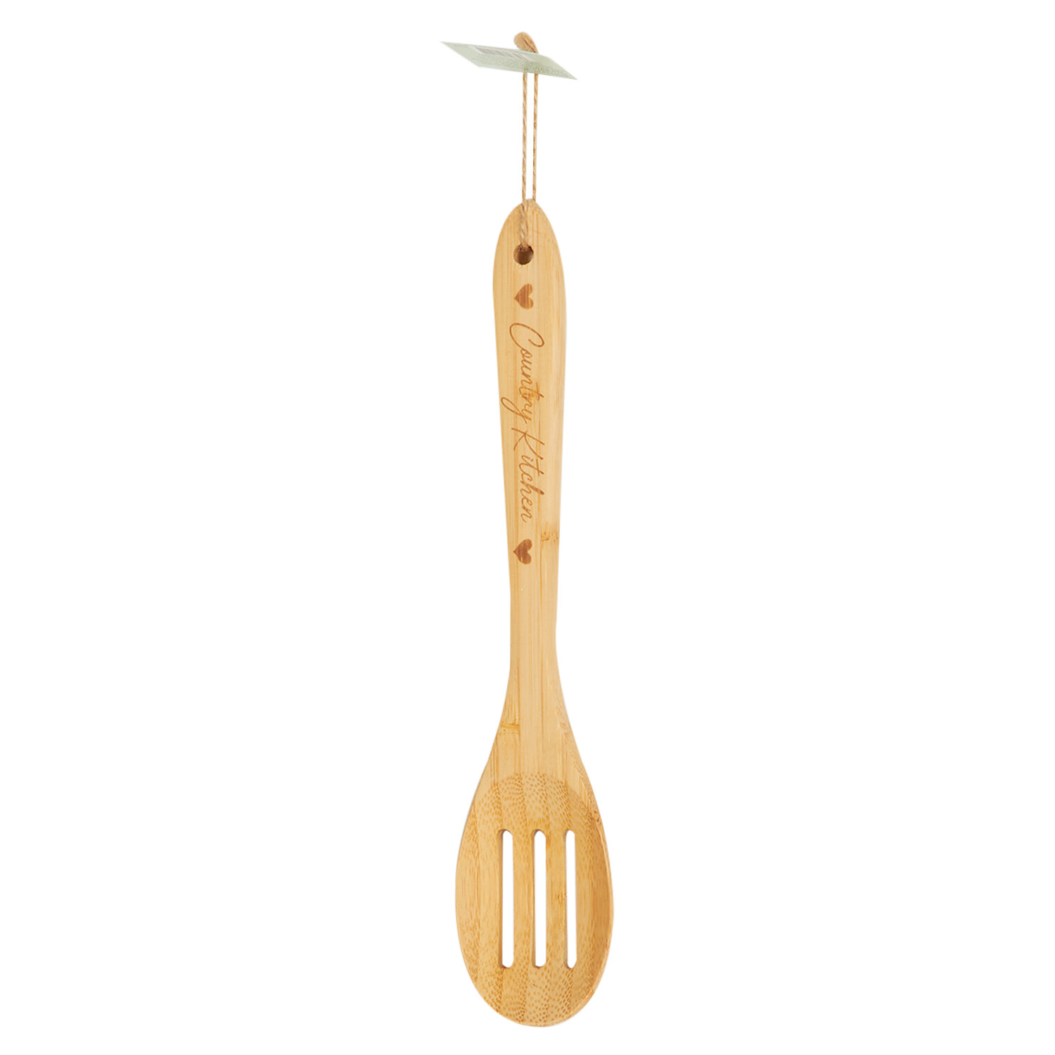 Daisy Farm Bamboo Slotted Spoon - Brown Image 1