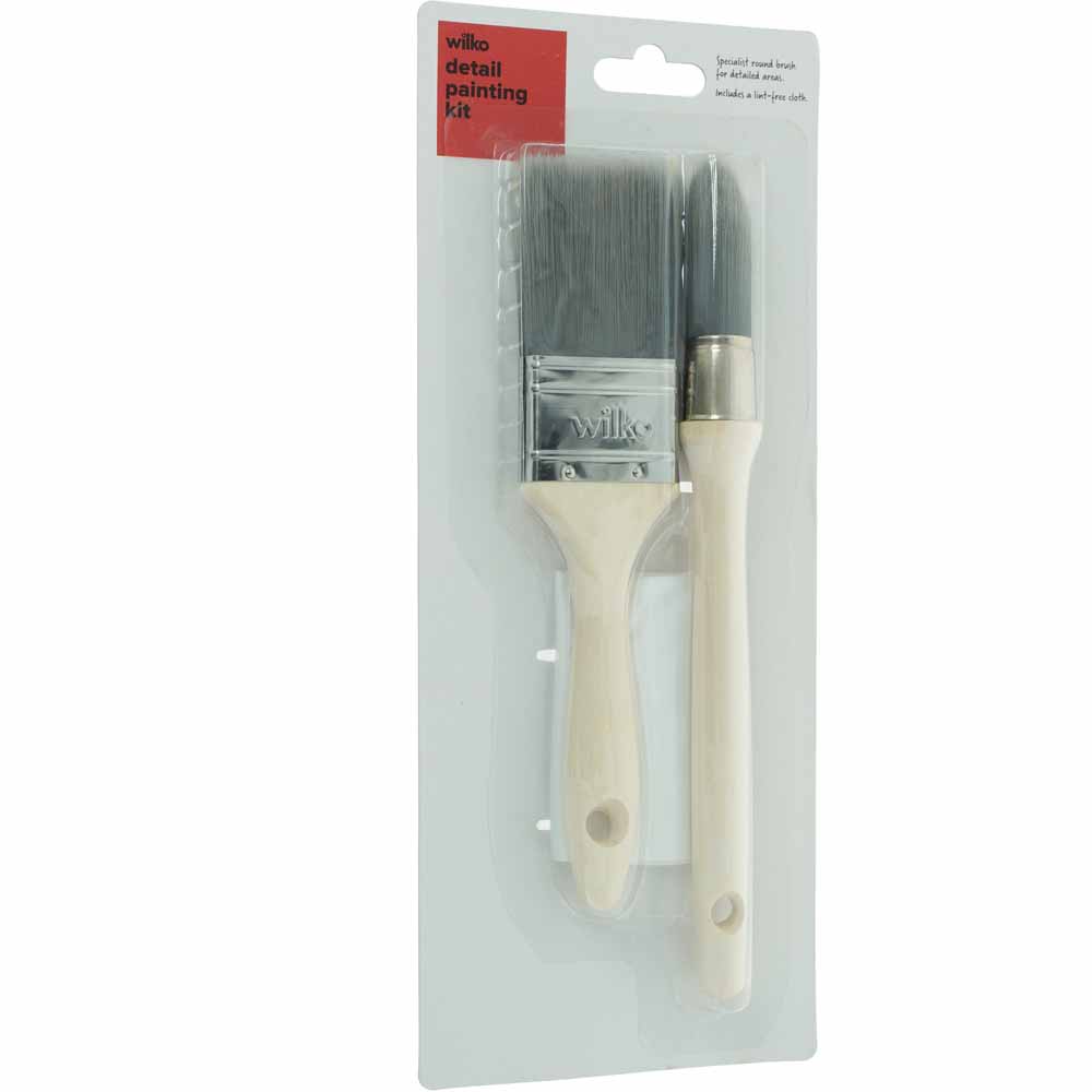 Wilko Furniture Paint Brush Kit with Cloth Wilko