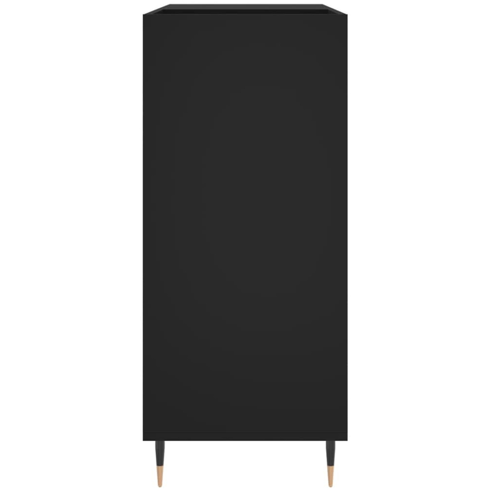 vidaXL 3 Shelf Black Square Record Cabinet Image 5